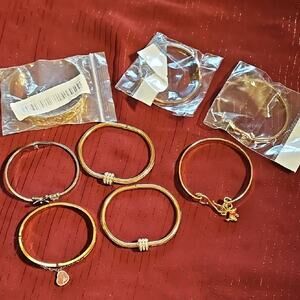 8 Assorted Gold Charm Bracelets